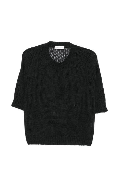 maglia giricollo donna nera ROBERTO COLLINA | 261FXA4102109